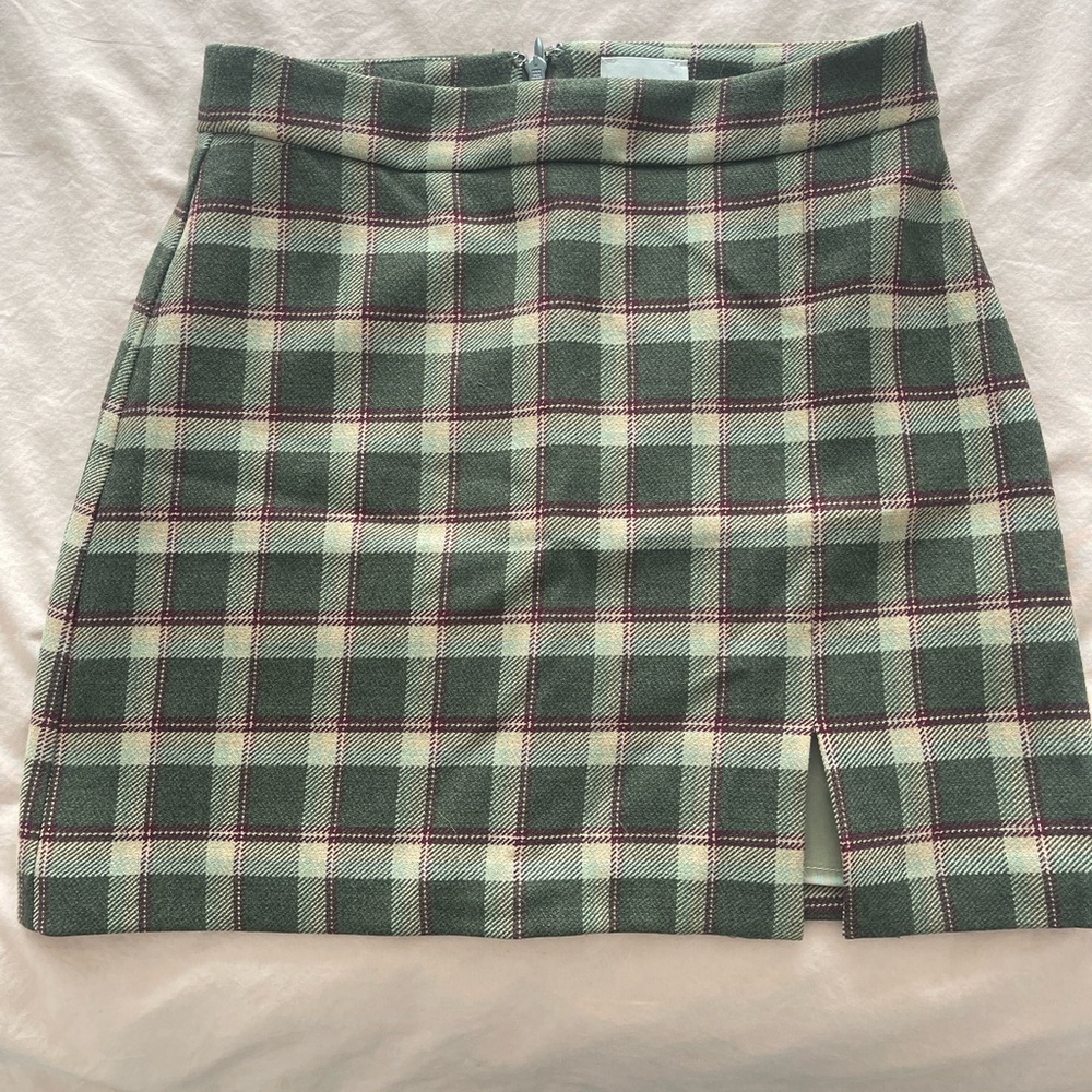 Wilfred Green Plaid Skirt